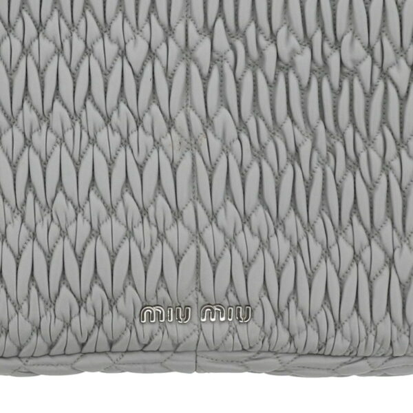 1240001030355 7 Miu Miu Nappa Crystal Bijou Shoulder Bag Gray