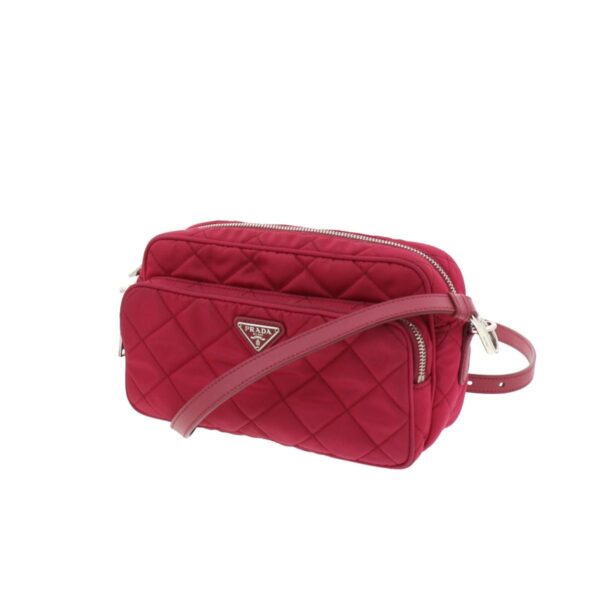 1240001030570 2 Prada Nylon Quilted Shoulder Bag Pink