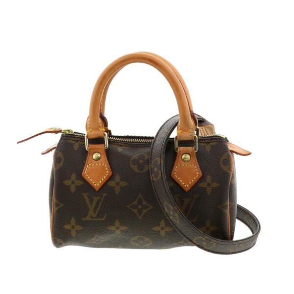 1240001030684 1 Louis Vuitton Mini Speedy Handbag Monogram Brown