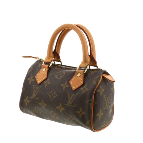 1240001030684 2 Louis Vuitton Mini Speedy Handbag Monogram Brown