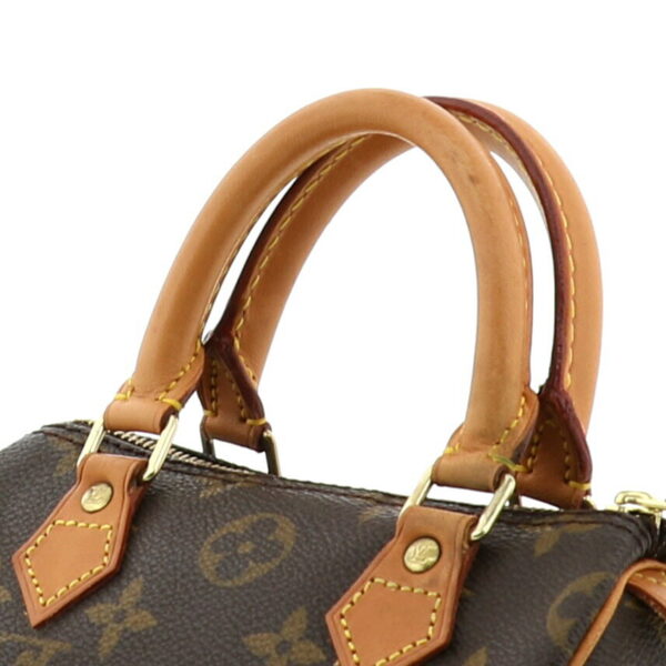 1240001030684 3 Louis Vuitton Mini Speedy Handbag Monogram Brown