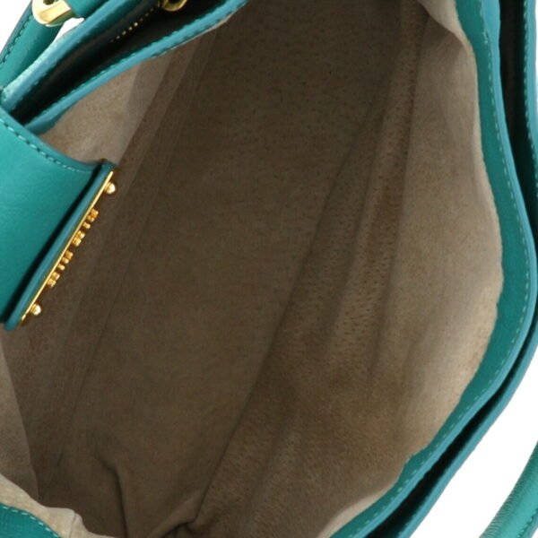 1240001030798 6 Miu Miu Madras 2way Handbag Green