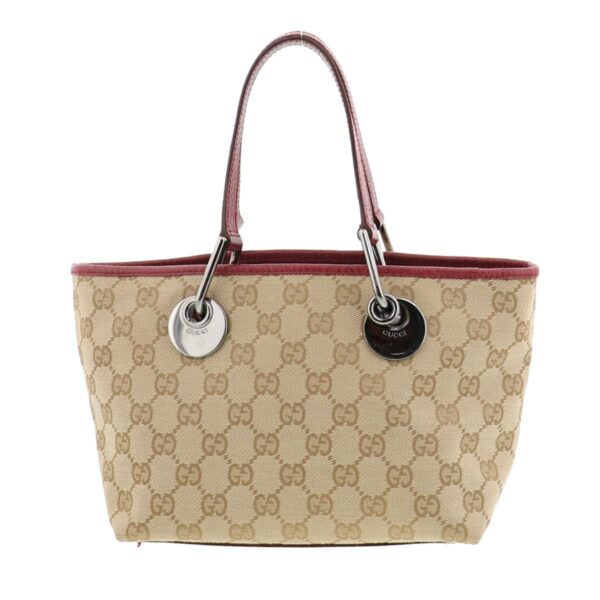 1240001031017 1 Gucci Mini Tote Bag GG Canvas Brown