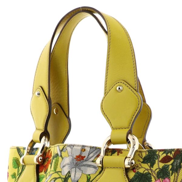 1240001031120 3 Gucci GG Canvas Flower Tote Bag Yellow