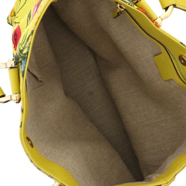 1240001031120 6 Gucci GG Canvas Flower Tote Bag Yellow