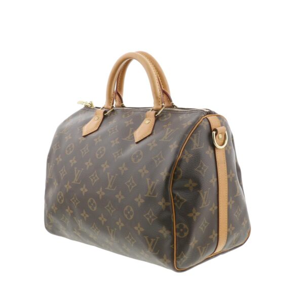 1240001031135 2 Louis Vuitton Speedy Bandouliere Handbag Monogram Brown