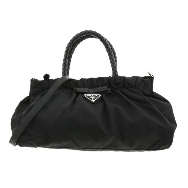 1240001031206 1 Prada Nylon Handbag Black