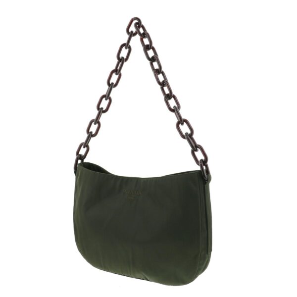 1240001031311 2 Prada Nylon Shoulder Bag Green