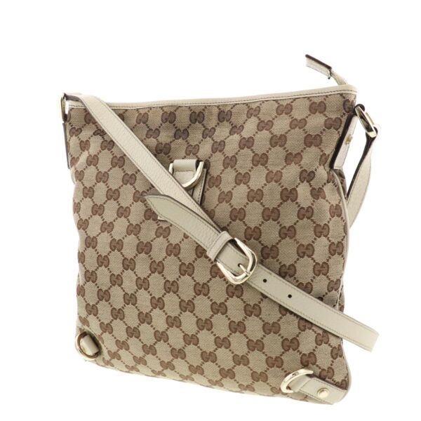 1240001031806 2 Gucci GG Canvas Shoulder Bag Beige