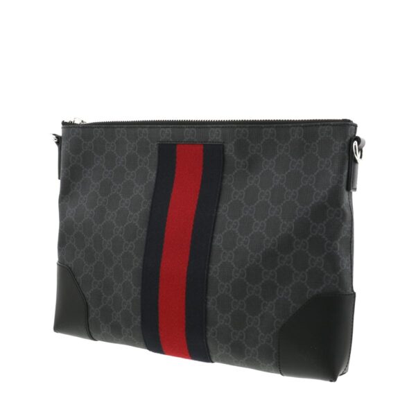 1240001031948 2 Gucci GG Supreme Canvas Messenger Bag Black