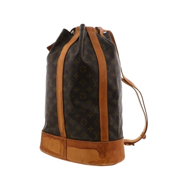 1240001032259 2 Louis Vuitton Randonnée GM Drawstring Bag Monogram Brown