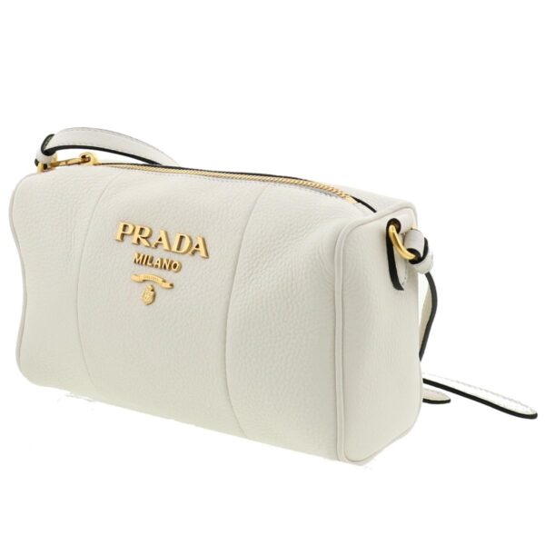 1240001032488 2 Prada Leather Shoulder Bag White