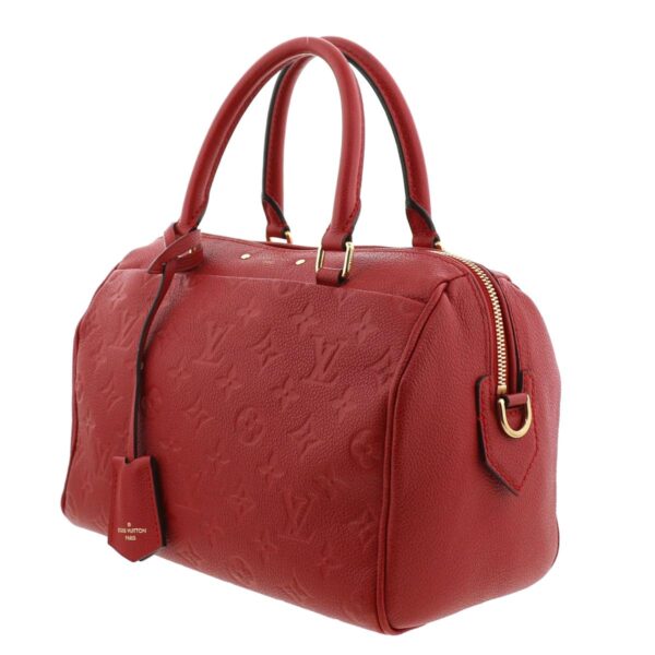 1240001032783 2 Louis Vuitton Speedy Bandouliere 25 Monogram Empreinte Orient Red