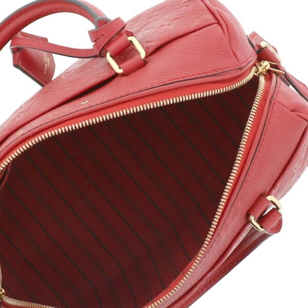 1240001032783 7 Louis Vuitton Speedy Bandouliere 25 Monogram Empreinte Orient Red