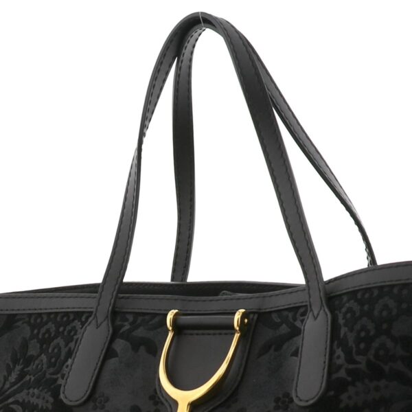 1240001033741 3 Gucci Soft Stirrup Tote Bag Black