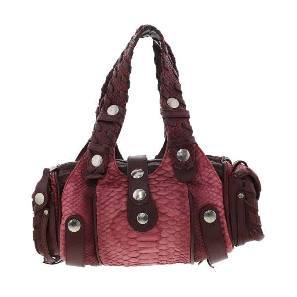 1240001034344 1 Chloe Mini ado Python Handbag Red