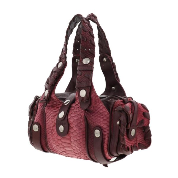 1240001034344 2 Chloe Mini ado Python Handbag Red