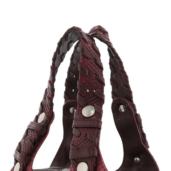 1240001034344 3 Chloe Mini ado Python Handbag Red