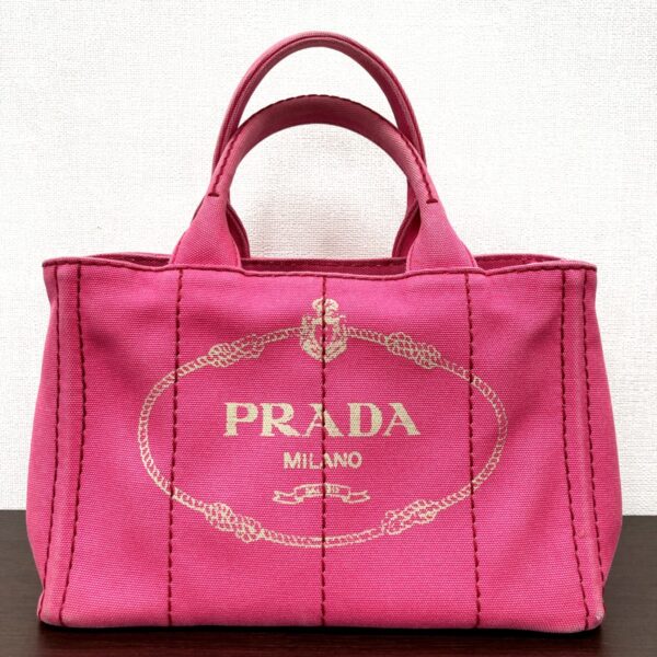 1240001035789 1 Prada Canapa Mini 2way Shoulder Bag Pink