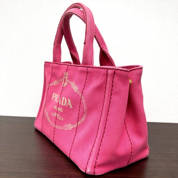 1240001035789 3 Prada Canapa Mini 2way Shoulder Bag Pink