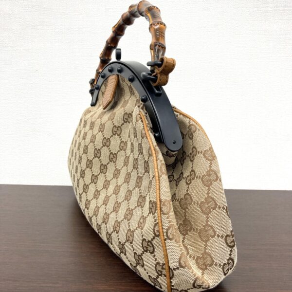 1240001035797 3 Gucci Bamboo Handbag GG Canvas