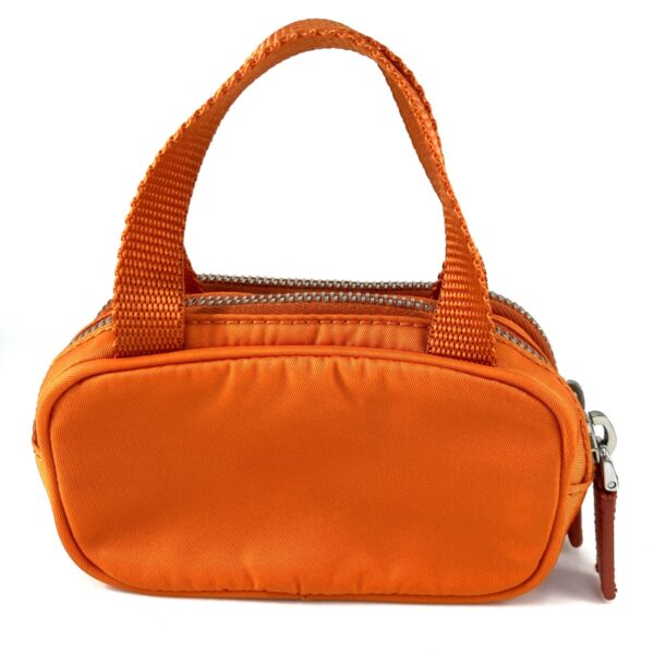 1240001035878 2 Prada Nylon Mini Pouch Clutch Orange