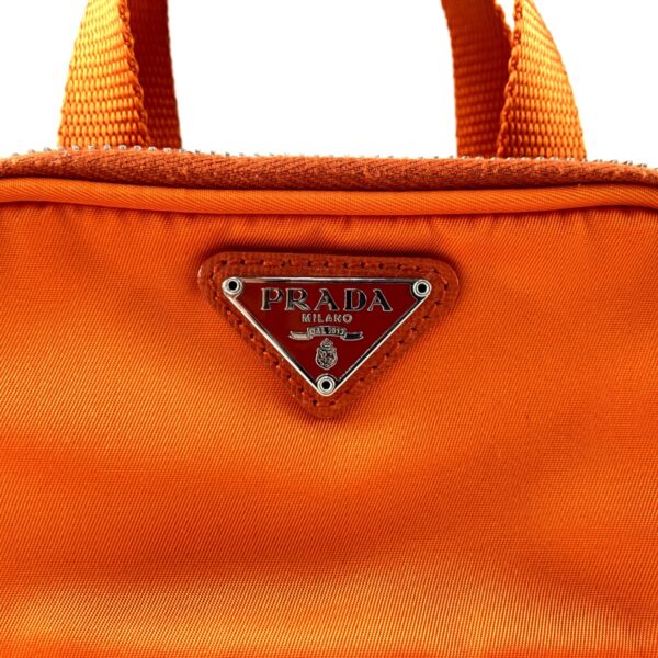 1240001035878 5 Prada Nylon Mini Pouch Clutch Orange