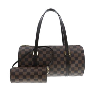 1240001037111 1 Louis Vuitton Akatan Bag Damier Jean Brown