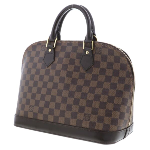 1240001037152 2 Louis Vuitton Alma Handbag Damier Ebene Canvas Brown