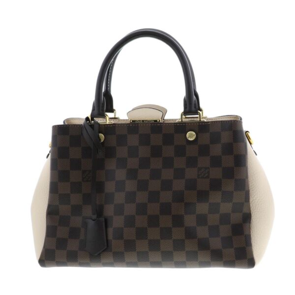 1240001037360 1 Louis Vuitton Brittany Handbag Damier Beige