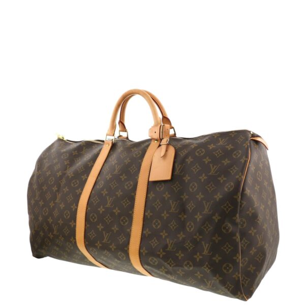 1240002009708 2 Louis Vuitton Keepall 60 Monogram Bag Brown