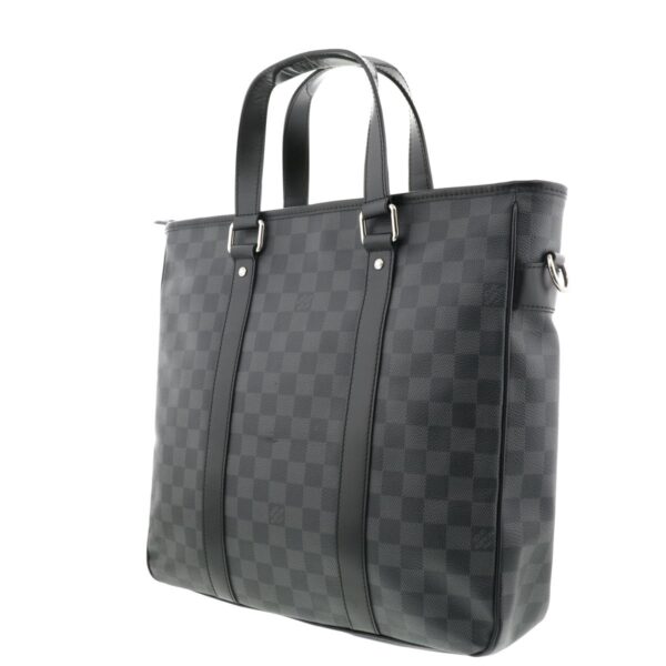 1240002009724 2 Louis Vuitton Tadao PM Damier Graphite Briefcase Black