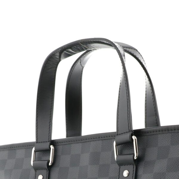 1240002009724 3 Louis Vuitton Tadao PM Damier Graphite Briefcase Black