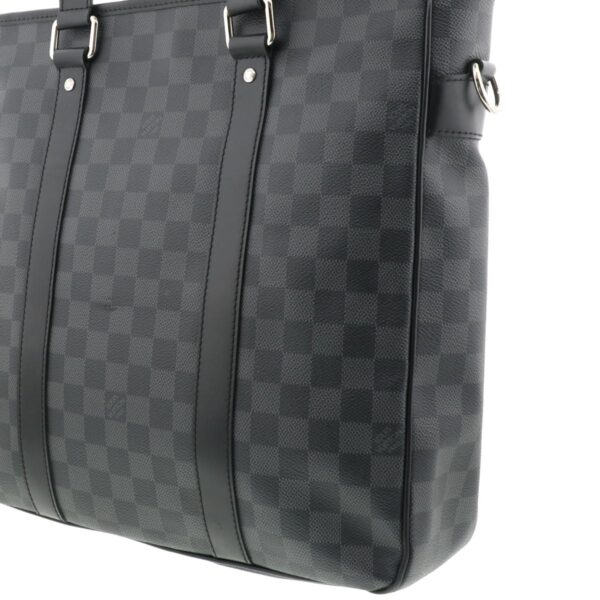 1240002009724 4 Louis Vuitton Tadao PM Damier Graphite Briefcase Black