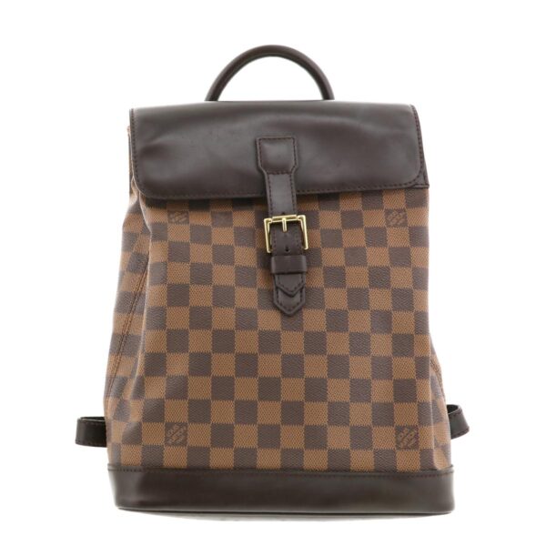 1240002009863 1 Louis Vuitton Soho Damier Ebene Backpack Brown