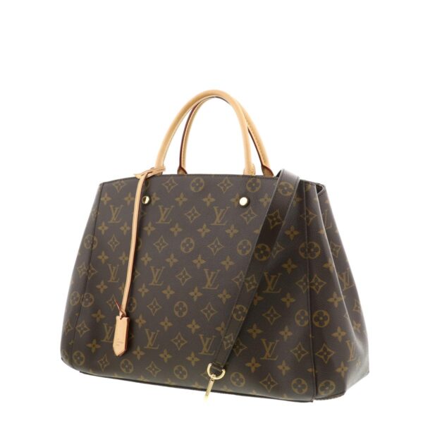 1240002009998 2 Louis Vuitton Monogram Montaigne GM Handbag Brown