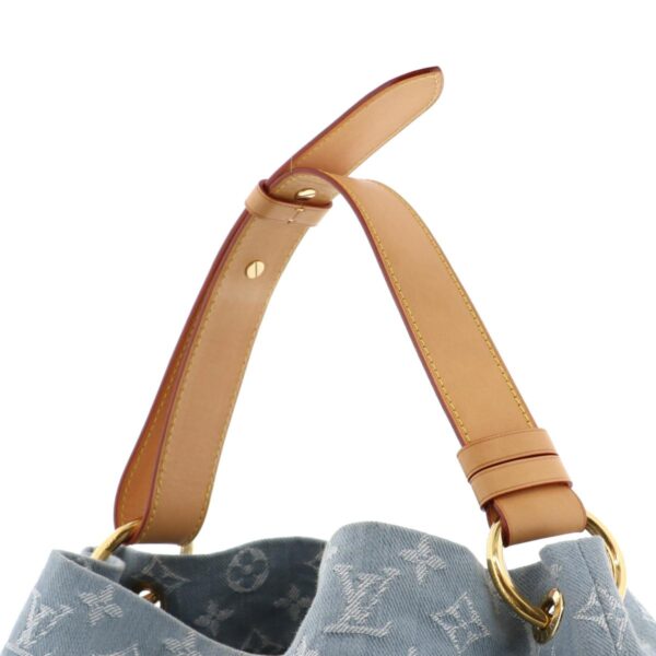 1240002010132 3 Louis Vuitton Daily GM Monogram Denim Shoulder Bag Blue