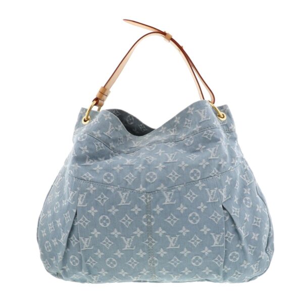 1240002010132 4 Louis Vuitton Daily GM Monogram Denim Shoulder Bag Blue