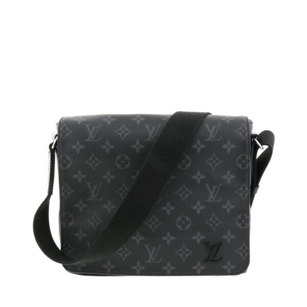 1240002010260 1 Louis Vuitton Monogram Eclipse District PM NM Shoulder Messenger Bag Black