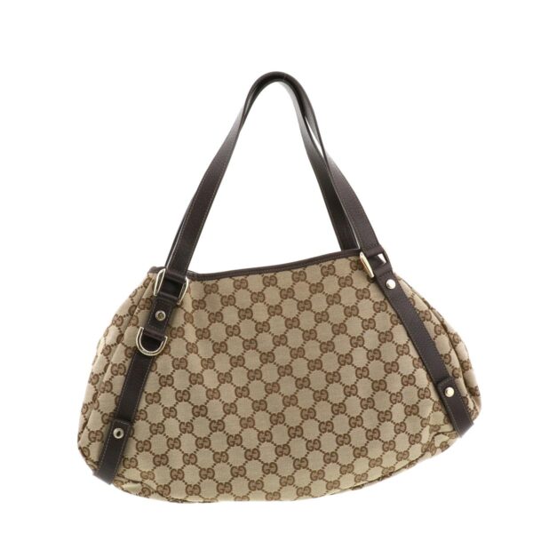 1240002010481 1 Gucci GG Canvas Shoulder Messenger Bag Brown