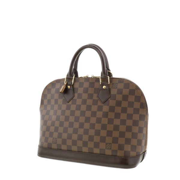 1240002011097 2 Louis Vuitton Alma PM Bag Handbag Damier Ebene Brown