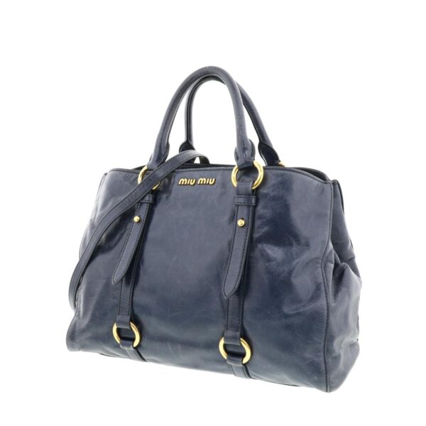 1240002011617 2 Miu Miu 2way Handbag Blue