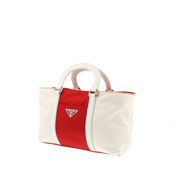 1240002012401 2 Prada 2way Handbag White