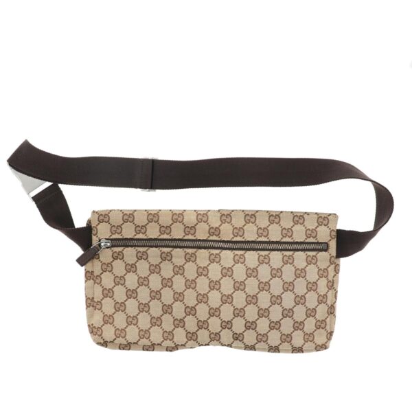 1240002012486 2 Gucci GG Canvas Waist Bag Brown