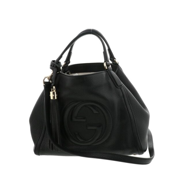 1240002012613 1 Gucci Soho Leather Shoulder Bag Black