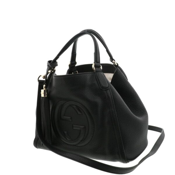 1240002012613 2 Gucci Soho Leather Shoulder Bag Black