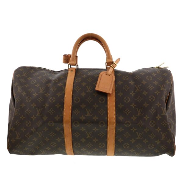 1240002013711 1 Louis Vuitton Keepall 55 Bag Monogram Brown