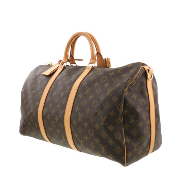 1240002013837 2 Louis Vuitton Keepall Bandolier 50 Bag Monogram