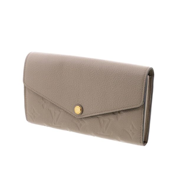 1240002015075 2 Louis Vuitton Portfolio Sarah Bifold Wallet Empreinte Tourterelle Beige