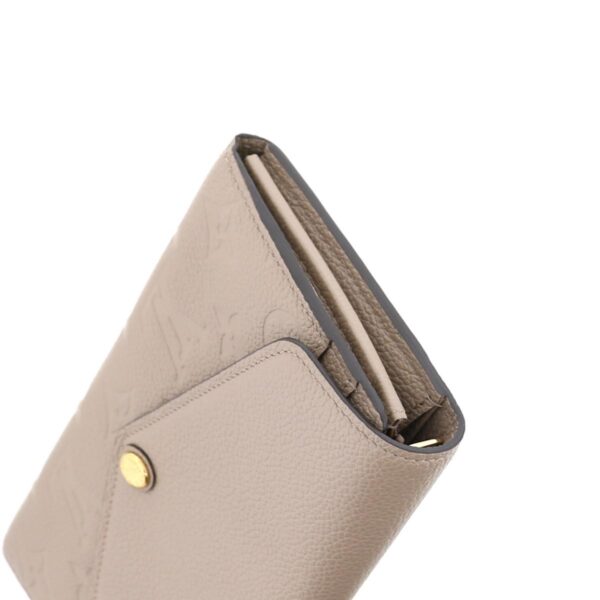 1240002015075 3 Louis Vuitton Portfolio Sarah Bifold Wallet Empreinte Tourterelle Beige